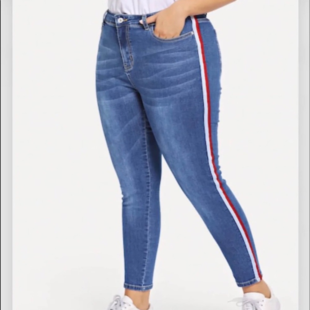 Contract tape side jeans